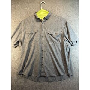 Roundtree & Yorke Shirt Mens 3XB Big TravelSmart Pocket Button Plaid Shor Sleeve